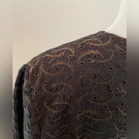 🤩 4/$25  Vintage Quaker Lady Black Eyelet Dress - Picture 15 of 16